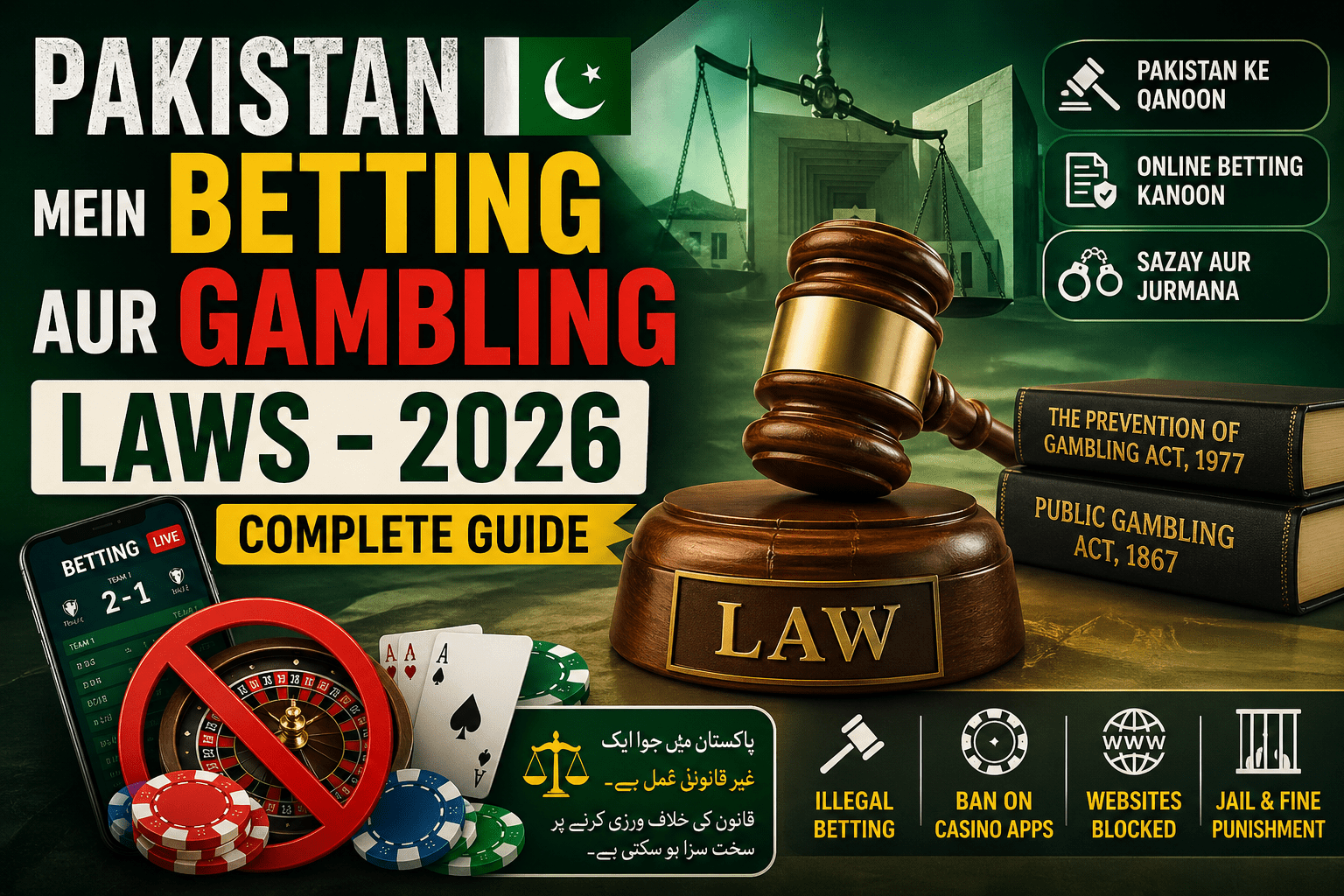 Pakistan mein Betting aur Gambling Laws - 2026 Complete Guide